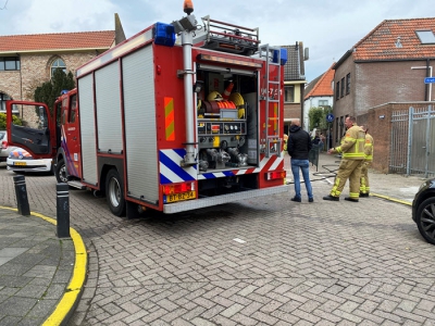 Brand in schuurtje in de binnenstad van Harderwijk
