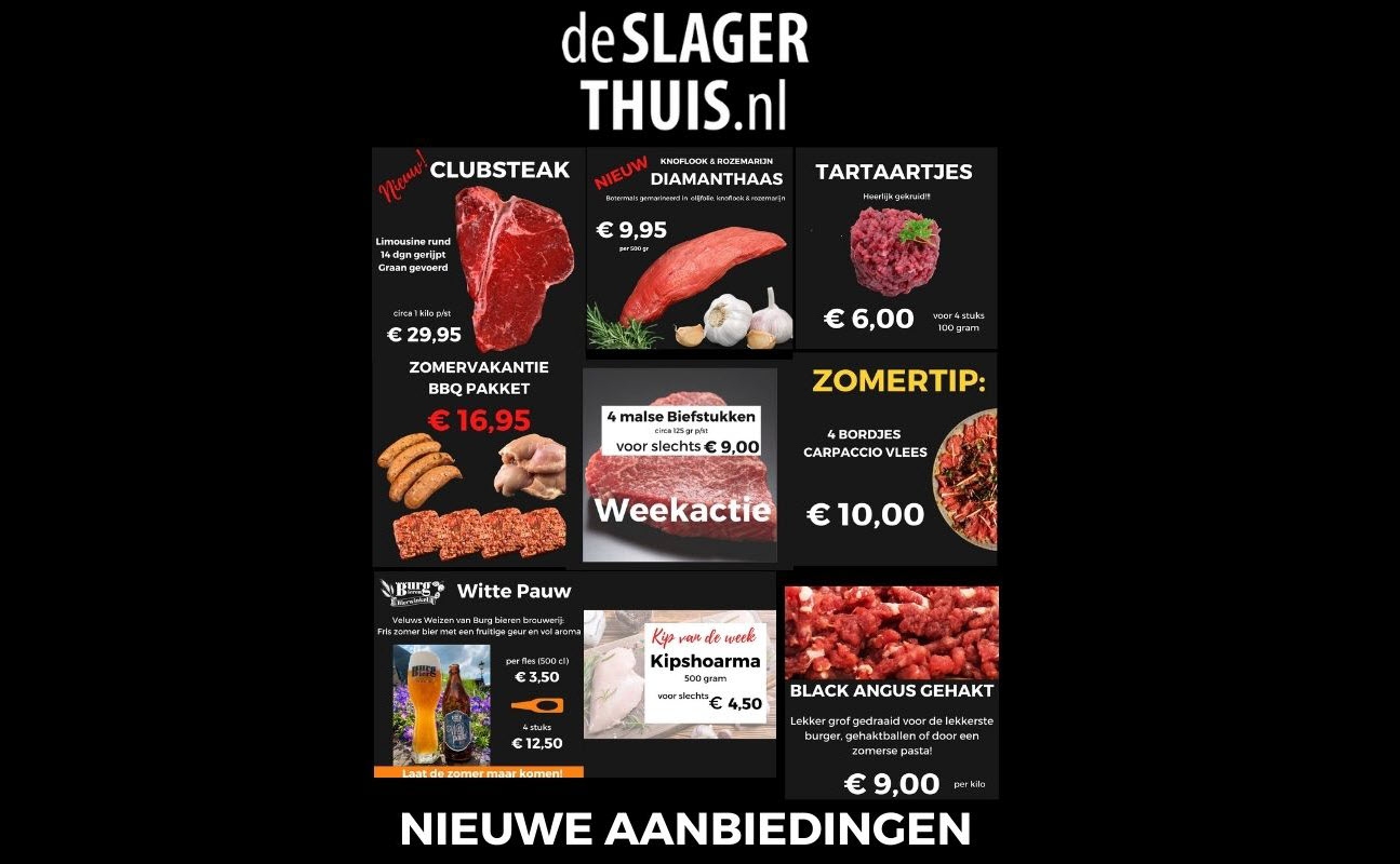 Zomerse aanbiedingen van de Slagerthuis.nl