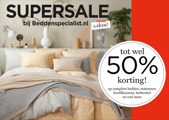 Supersale bij Beddenspecialist den Herder in Harderwijk