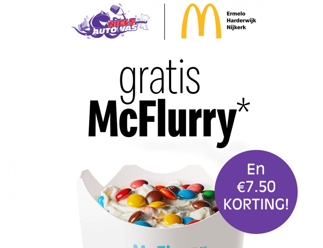 McFlurry Actie bij Niels Autowas Harderwijk