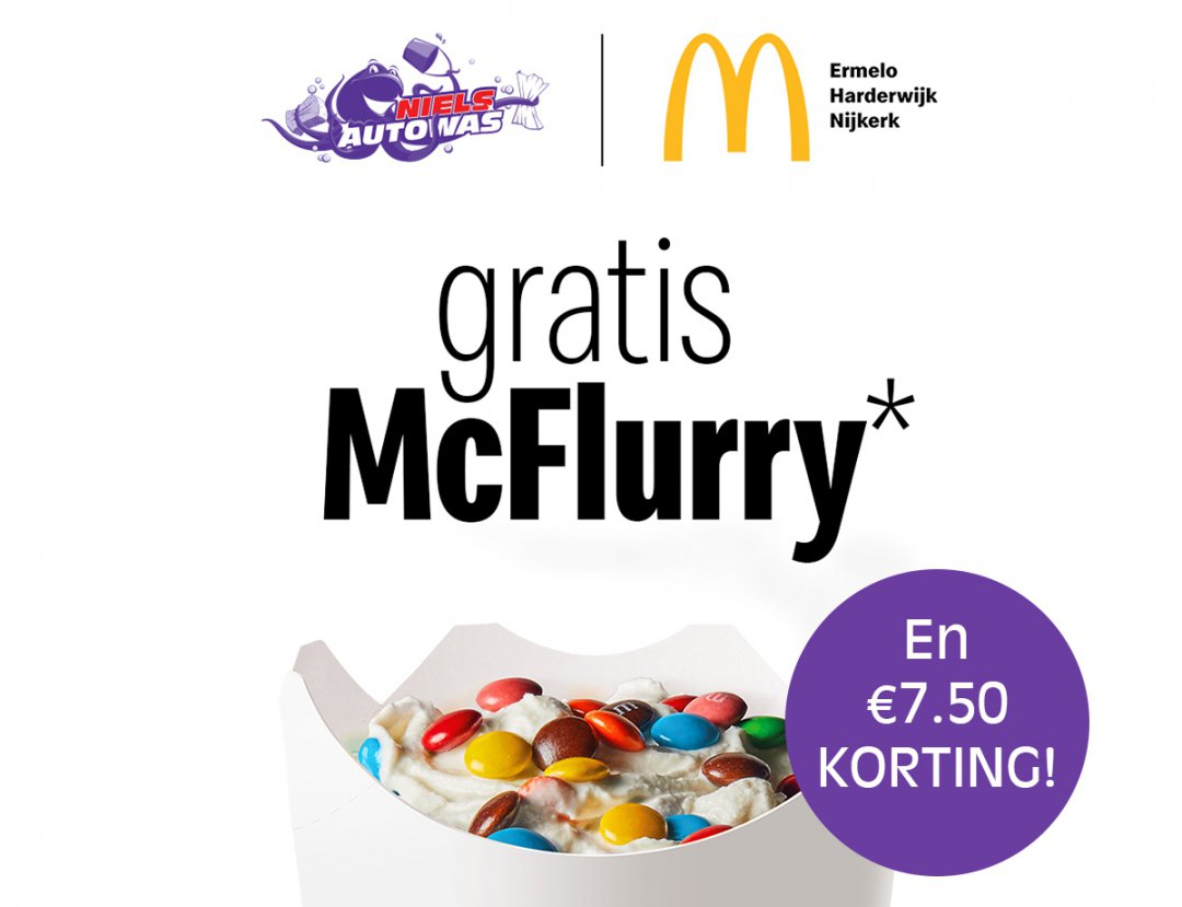 McFlurry Actie bij Niels Autowas Harderwijk