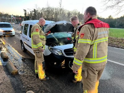 Autobrand op de Deventerweg in Harderwijk