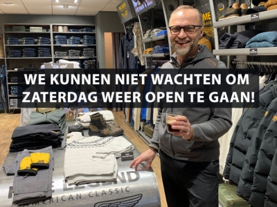 Germano Menswear uit Harderwijk kan niet wachten om zaterdag weer open te gaan!