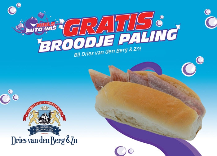Scoor een GRATIS broodje Paling als je bij Niels Autowas Harderwijk je auto laat wassen