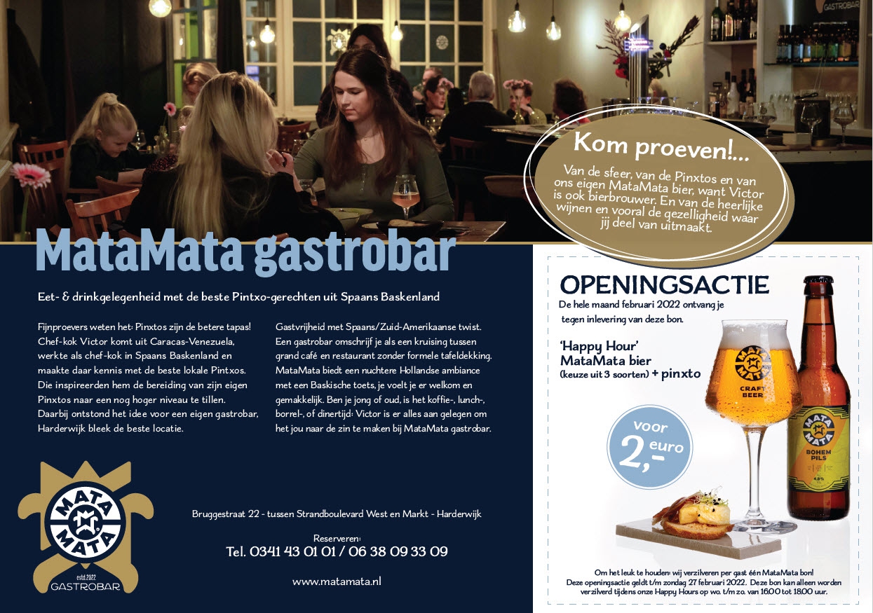 Openingsactie MataMata Gastrobar Harderwijk
