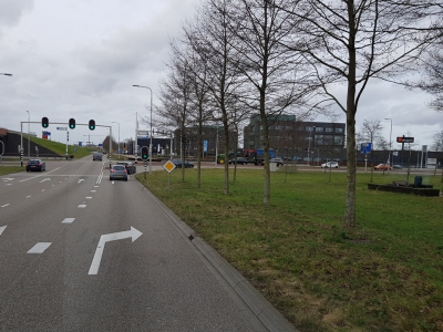 Realisatie extra voorsorteerstrook vanaf de N302 in Harderwijk