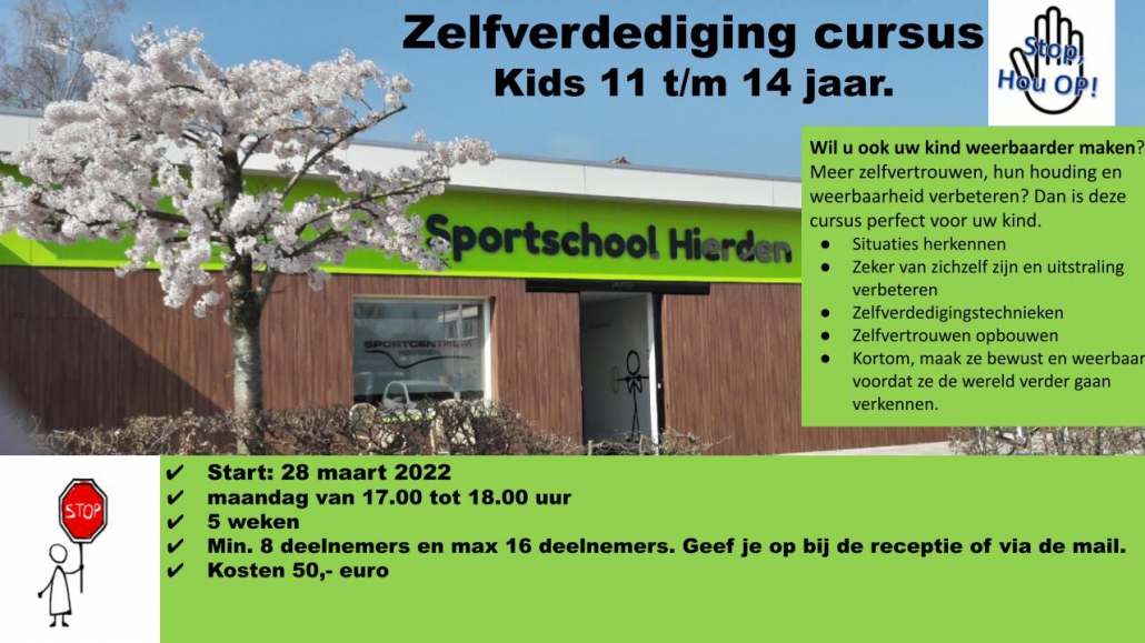 Zelfverdediging cursus voor kinderen van 11 tot en met 14 jaar