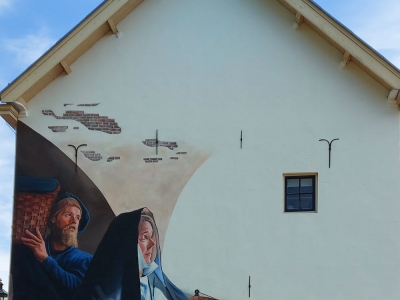 Onthulling spectaculaire Hanze muurschildering gebouw Cultuurkust