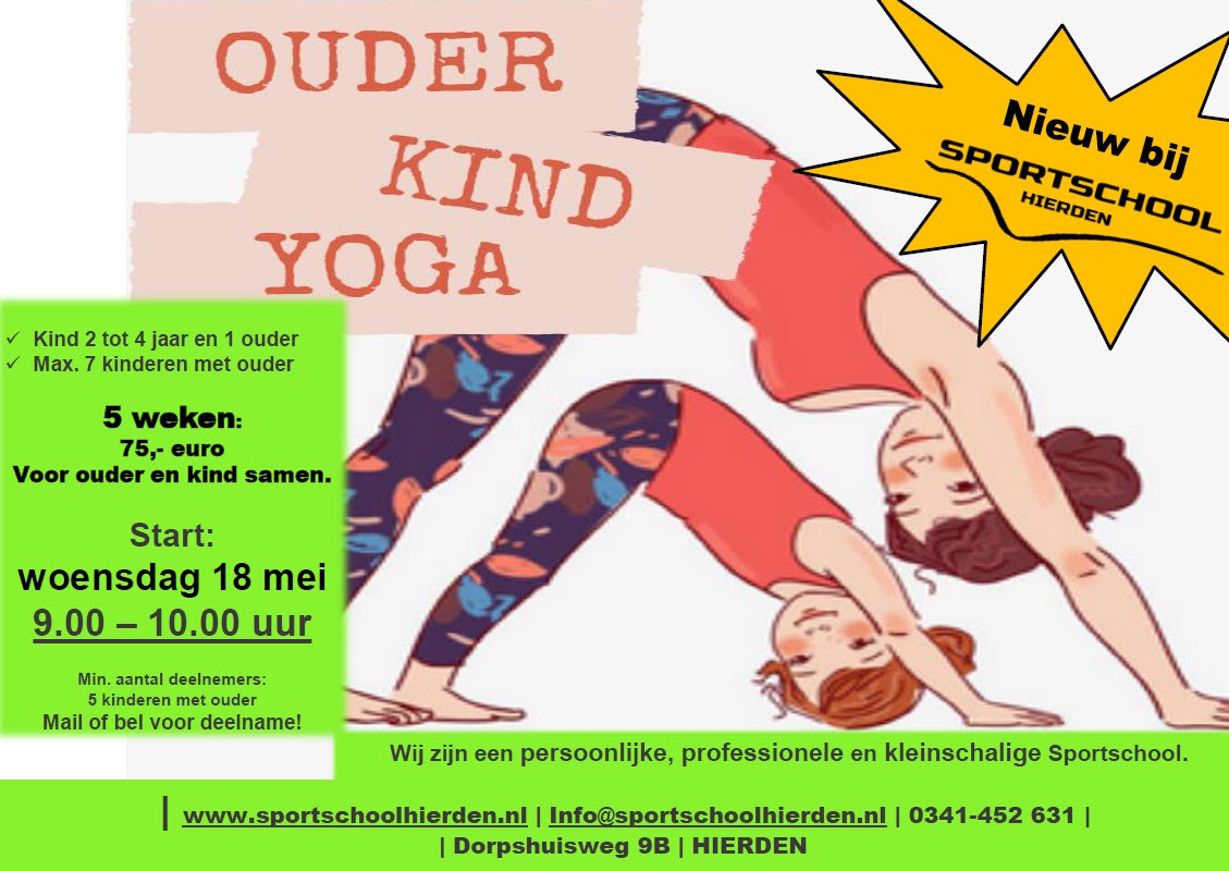 Nieuw bij Sportschool Hierden Ouder en Kind Yoga