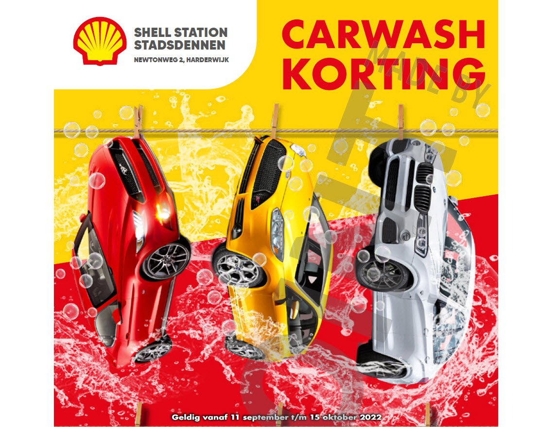 Carwash korting autowasprogramma BEST bij Shell Station Stadsdennen
