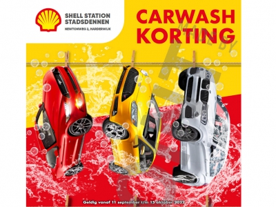 Carwash korting autowasprogramma BEST bij Shell Station Stadsdennen