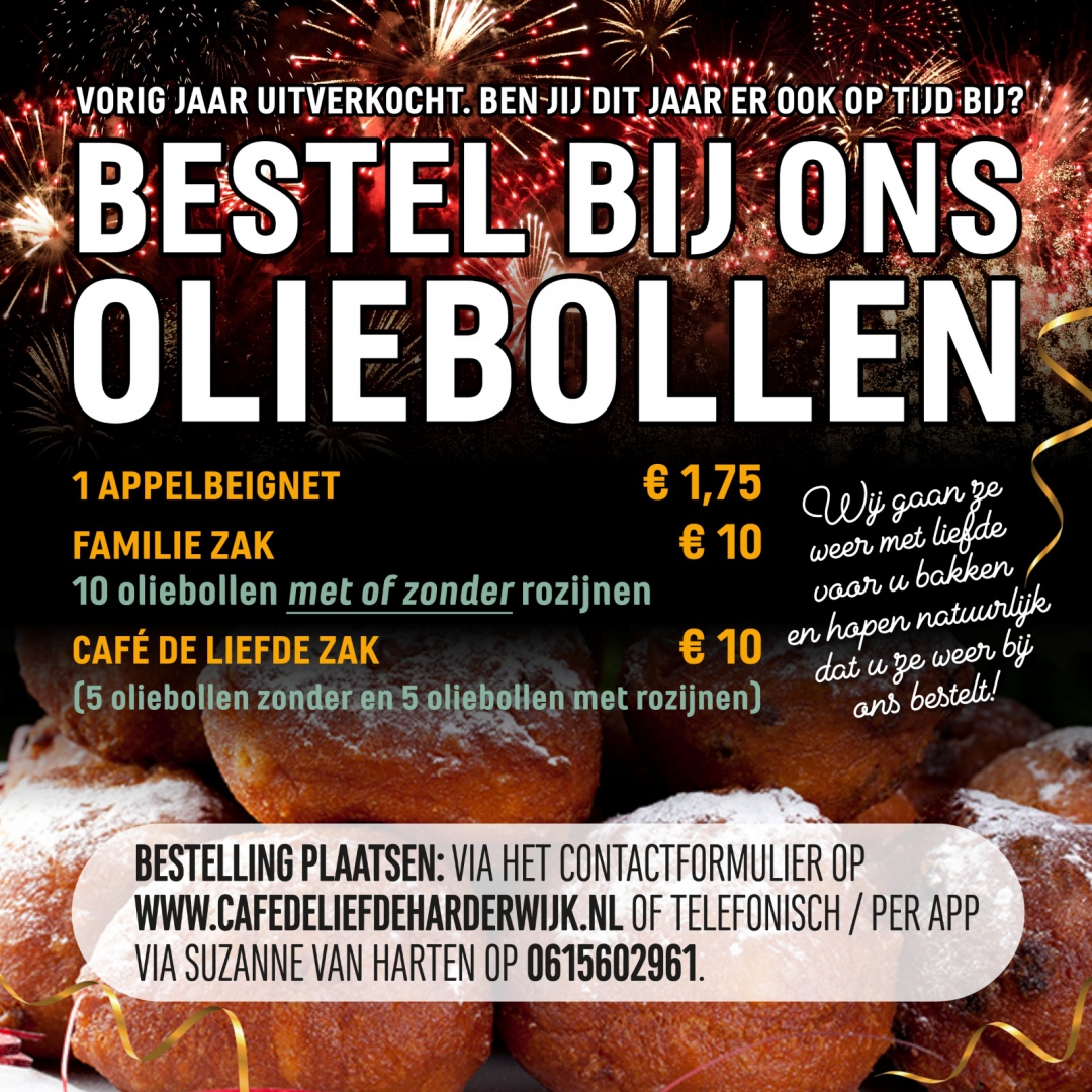 Oliebollen en appelflappen verkoop