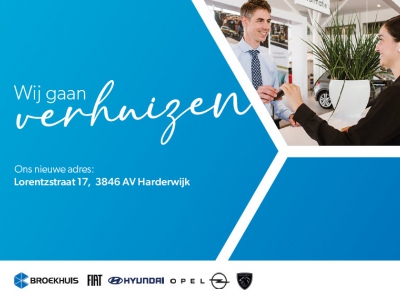 Broekhuis Fiat, Hyundai en Peugeot trekt per 2 januari 2023 in bij Broekhuis Opel Harderwijk
