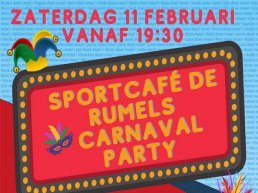 Carnaval in sportcafé de Rumels en help Remco Lokhorst zijn doel te bereiken