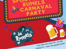 Carnaval in sportcafé de Rumels en help Remco Lokhorst zijn doel te bereiken