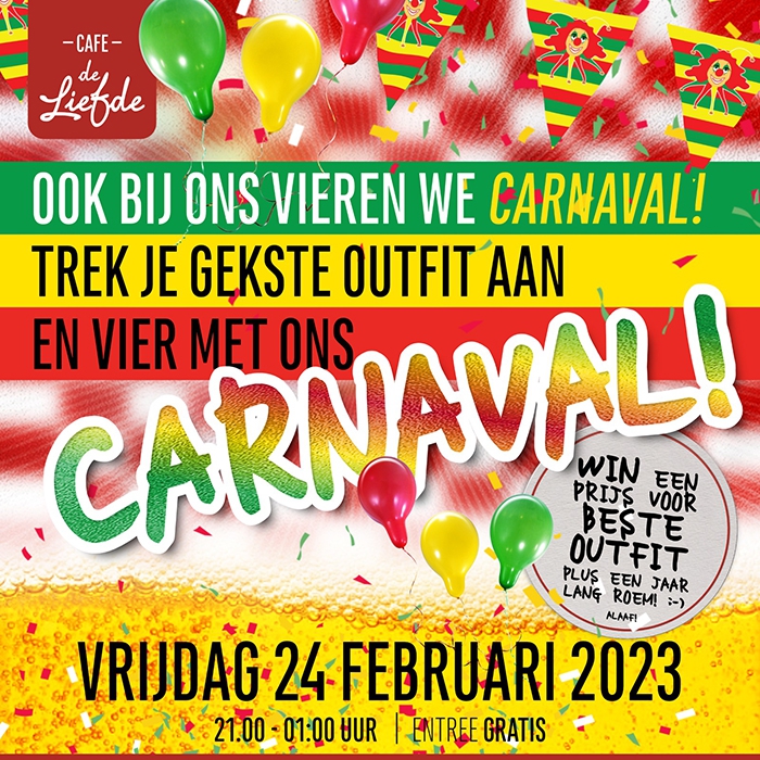 Carnaval vieren bij Cafe de Liefde in Harderwijk