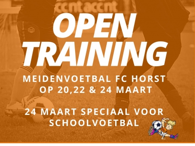 FC Horst organiseert open trainingen voor meisjes