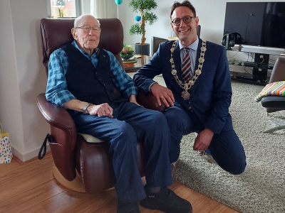 De heer Bob Bisschop viert 101-ste verjaardag