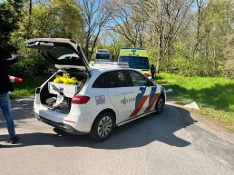 Botsing tussen een wielrenner en een automobilist op de Strokel