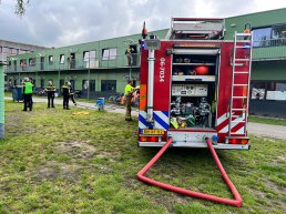 Brand op het AZC in Harderwijk