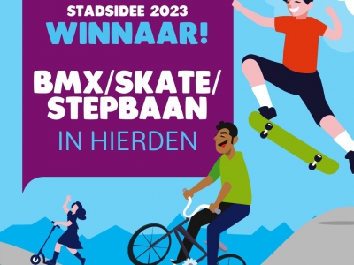 Stadsidee 2023: bmx/skate/step-baan in Hierden