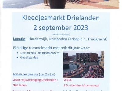 Kleedjesmarkt Drielanden 2 september 2023