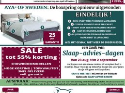 Slaap Advies Dagen bij Slaaphof Harderwijk van 23 augustus tot en met 2 september 2023