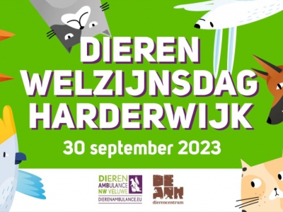 Dierenwelzijnsdag Harderwijk 30 september aan de Parkweg te Harderwijk