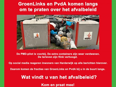 PvdA en GroenLinks gaan op Afvaltour in de wijk