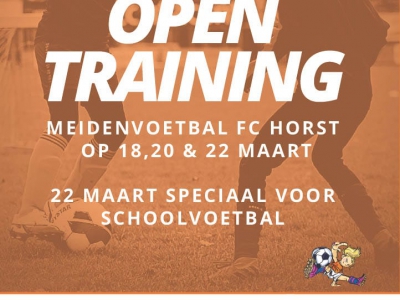 FC Horst organiseert open trainingen voor meisjes