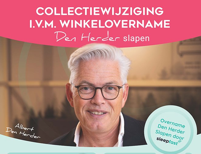 Collectiewijziging i.v.m. winkelovername Den Herder Slapen