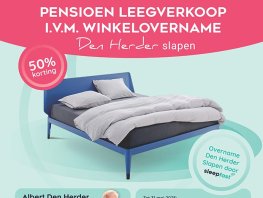 Laatste weken pensioen leegverkoop bij Beddenspecialist den Herder