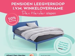 Laatste weken pensioen leegverkoop bij Beddenspecialist den Herder