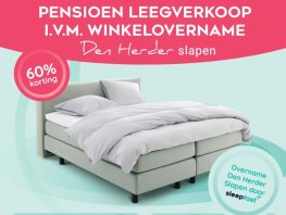 Nog twee weken Pensioen leegverkoop bij Beddenspecialist Den Herder!