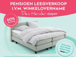 Nog twee weken Pensioen leegverkoop bij Beddenspecialist Den Herder!