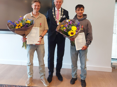 Uitreiking Carnegie Heldenmedailles aan Arshad Hotak en Johannes Floor