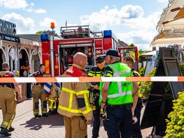 Tafel vat vlam bij restaurant aan de boulevard in Harderwijk