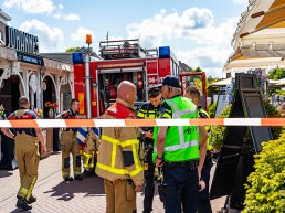 Tafel vat vlam bij restaurant aan de boulevard in Harderwijk