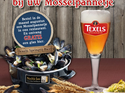 Gratis glas Springtij Texels bier bij uw Mosselpannetje