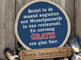 Gratis glas Springtij Texels bier bij uw Mosselpannetje