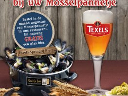 Gratis glas Springtij Texels bier bij uw Mosselpannetje