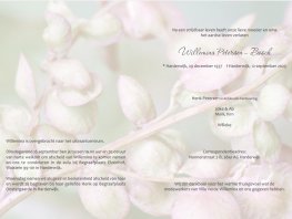 Familieberichten: Willemina Petersen - Bosch overleden