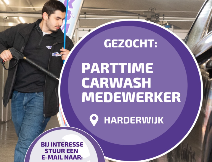 Niels Autowas Harderwijk is op zoek naar een parttime carwash medewerker