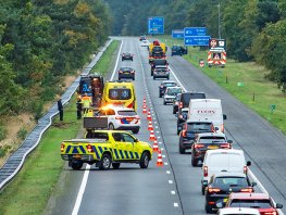 File op A28 na aanrijding tussen Nunspeet en Harderwijk