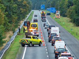 File op A28 na aanrijding tussen Nunspeet en Harderwijk