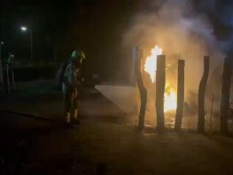 Containerbrand bij school in Harderwijk vermoedelijk aangestoken