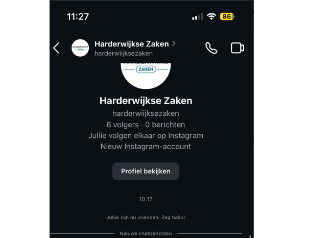 Let op: Nepaccount actief onder de naam Harderwijkse Zaken!