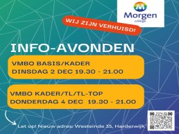 Morgen College is verhuisd naar Westeinde 35 in Harderwijk