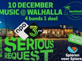 10 december Serious request avond in Walhalla: 4 bands, 1 doel