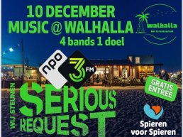 10 december Serious request avond in Walhalla: 4 bands, 1 doel